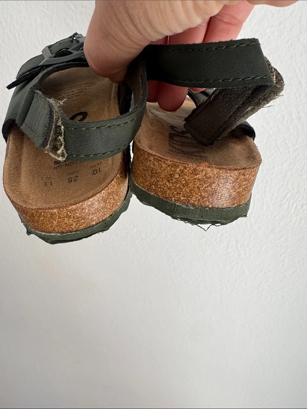 Cotton On Kids Adjustable Birkenstock like Buckle Sandals - Dark Green